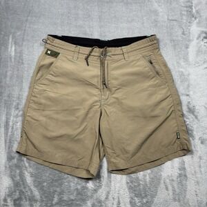 Howler Bros Horizon Hybrid Shorts Men's 31 Khaki Tan 7" Ripstop Nylon Outdoor